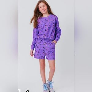 NWT $135 Terez 2pc Girls Sweatshirt And Shorts Set Size 10/12